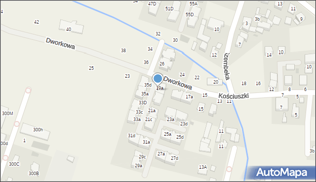 Stare Babice, Dworkowa, 19c, mapa Stare Babice