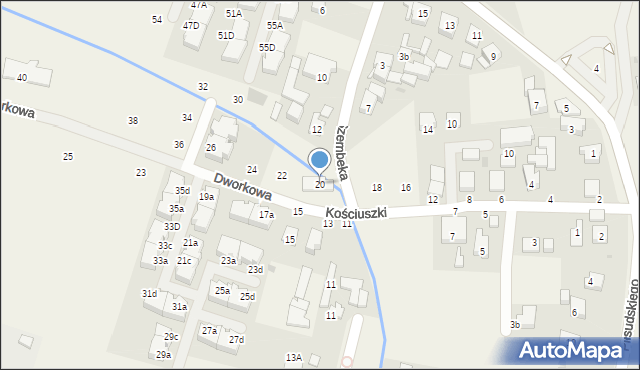 Stare Babice, Dworkowa, 20, mapa Stare Babice