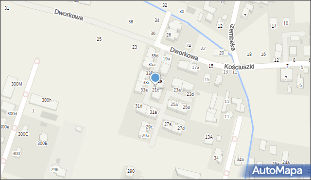 Stare Babice, Dworkowa, 21c, mapa Stare Babice