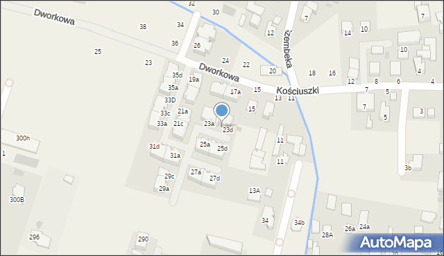 Stare Babice, Dworkowa, 23c, mapa Stare Babice