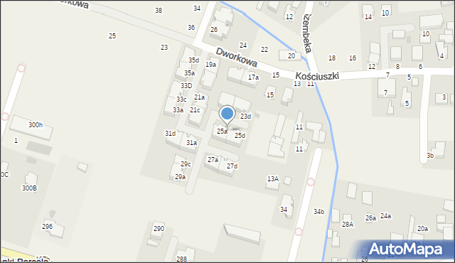 Stare Babice, Dworkowa, 25b, mapa Stare Babice