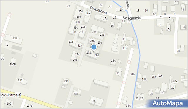 Stare Babice, Dworkowa, 27c, mapa Stare Babice