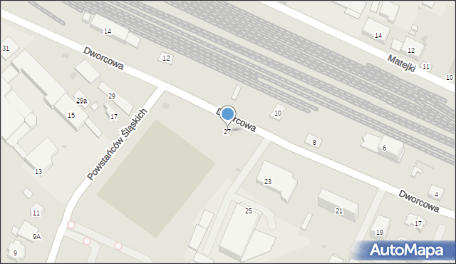Strzelce Opolskie, Dworcowa, 27, mapa Strzelce Opolskie
