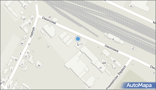 Strzelce Opolskie, Dworcowa, 31, mapa Strzelce Opolskie