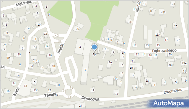 Swarzędz, Dworcowa, 7p, mapa Swarzędz