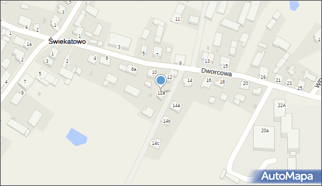 Świekatowo, Dworcowa, 12a, mapa Świekatowo