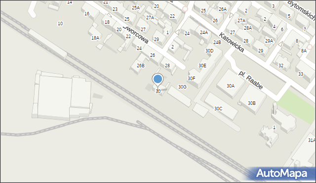 Świętochłowice, Dworcowa, 30, mapa Świętochłowice