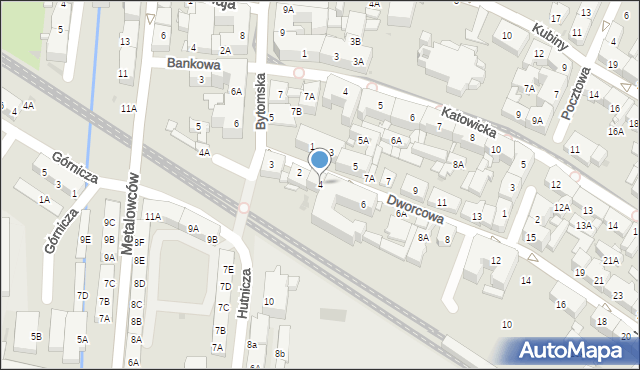 Świętochłowice, Dworcowa, 4, mapa Świętochłowice