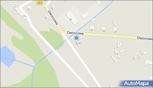 Szamocin, Dworcowa, 11, mapa Szamocin