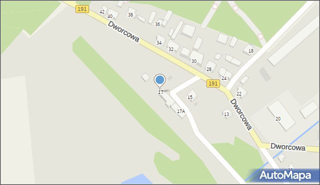 Szamocin, Dworcowa, 17, mapa Szamocin