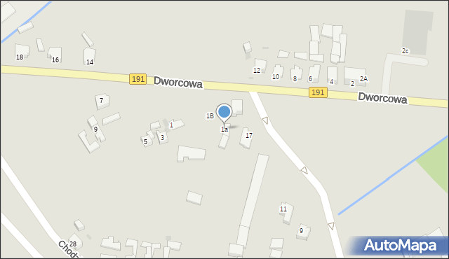 Szamocin, Dworcowa, 1a, mapa Szamocin
