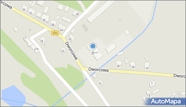 Szamocin, Dworcowa, 20, mapa Szamocin