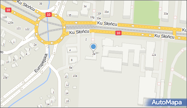 Szczecin, Dworska, 2a, mapa Szczecina