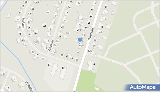 Szczecin, Dworska, 33, mapa Szczecina