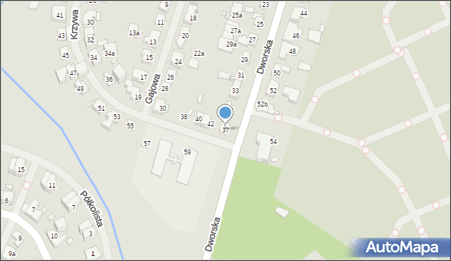 Szczecin, Dworska, 37, mapa Szczecina