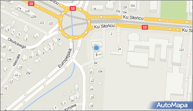 Szczecin, Dworska, 8, mapa Szczecina