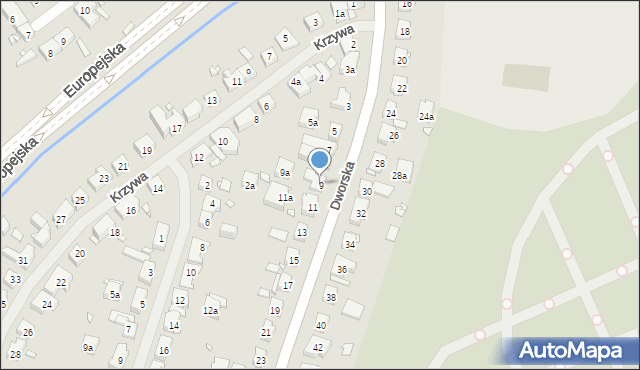 Szczecin, Dworska, 9, mapa Szczecina