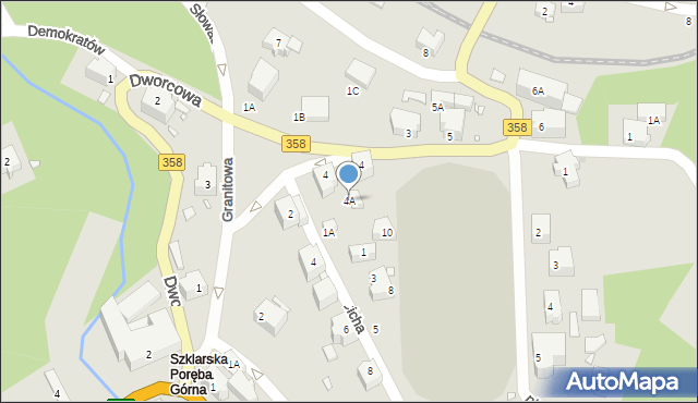 Szklarska Poręba, Dworcowa, 4A, mapa Szklarska Poręba