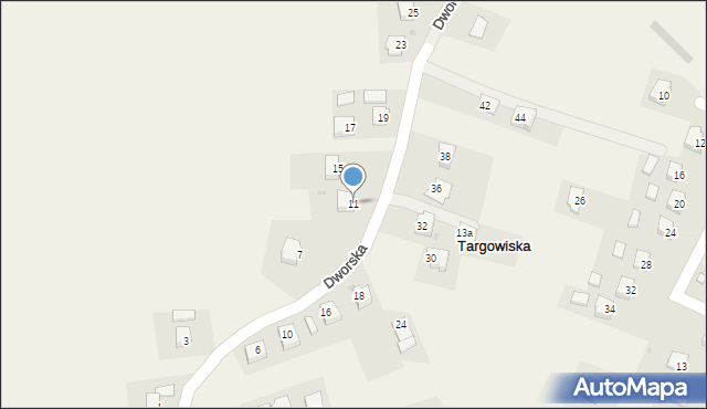 Targowiska, Dworska, 11, mapa Targowiska