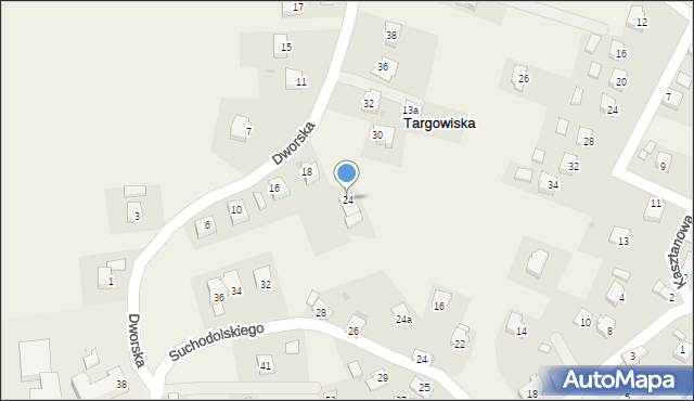 Targowiska, Dworska, 24, mapa Targowiska