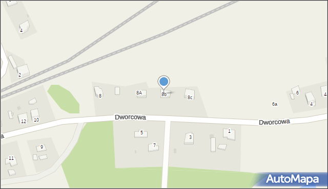 Terespol Pomorski, Dworcowa, 8b, mapa Terespol Pomorski