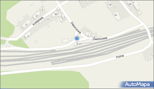 Toporów, Dworcowa, 2, mapa Toporów