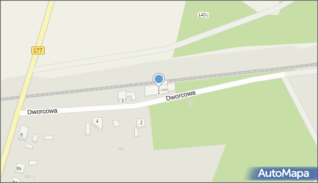 Tuczno, Dworcowa, 1, mapa Tuczno
