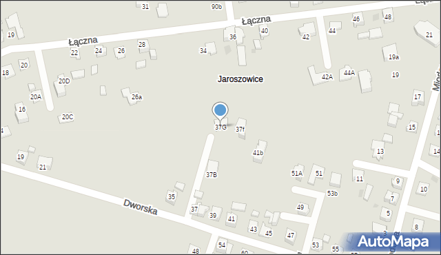 Tychy, Dworska, 37G, mapa Tychów