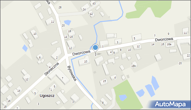 Ugoszcz, Dworcowa, 2, mapa Ugoszcz