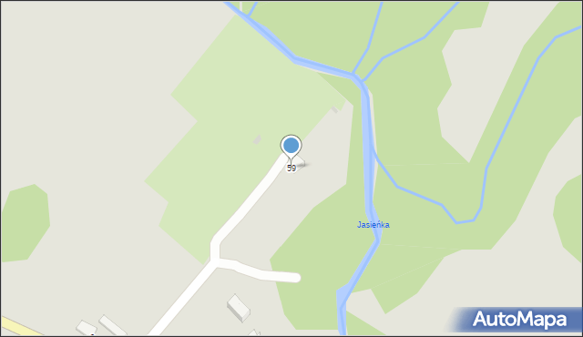 Ustrzyki Dolne, Dwernickiego Józefa, gen., 75, mapa Ustrzyki Dolne