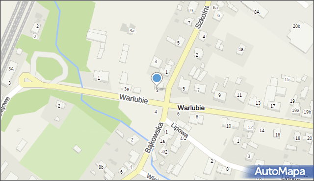 Warlubie, Dworcowa, 3, mapa Warlubie