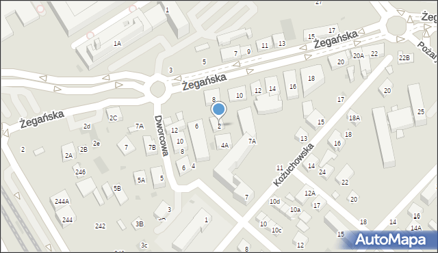 Warszawa, Dworcowa, 2, mapa Warszawy