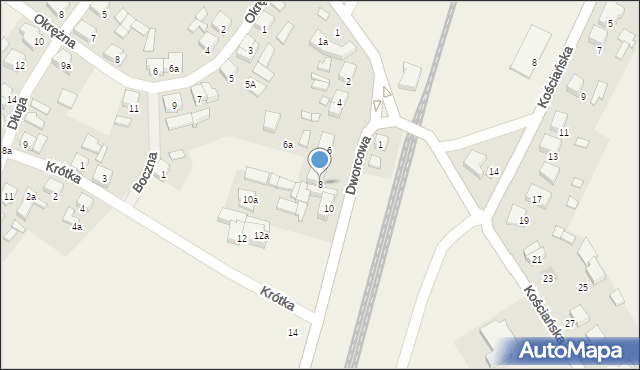 Widziszewo, Dworcowa, 8, mapa Widziszewo