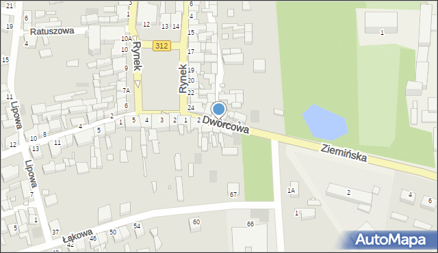 Wielichowo, Dworcowa, 6, mapa Wielichowo