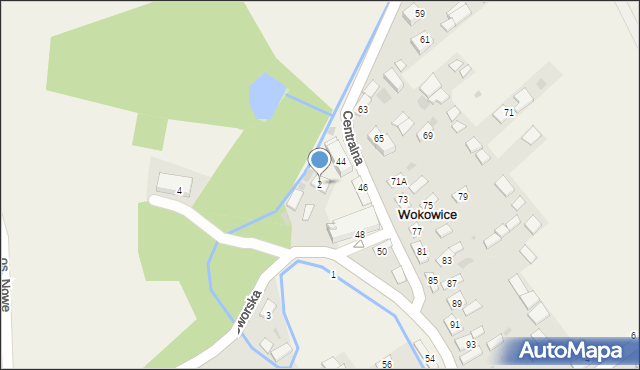 Wokowice, Dworska, 2, mapa Wokowice