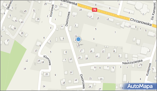 Wola Filipowska, Dworcowa, 15, mapa Wola Filipowska