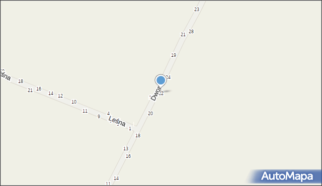 Wola Kalinowska, Dworska, 22, mapa Wola Kalinowska