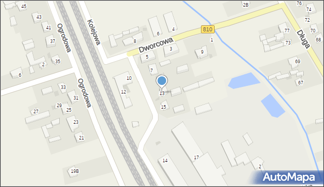 Wola Rębkowska, Dworcowa, 13, mapa Wola Rębkowska