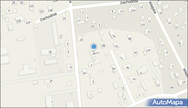 Wólka Kozodawska, Dworska, 1A, mapa Wólka Kozodawska