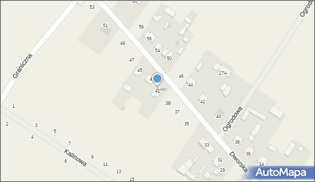 Wołyńce-Kolonia, Dworska, 41, mapa Wołyńce-Kolonia