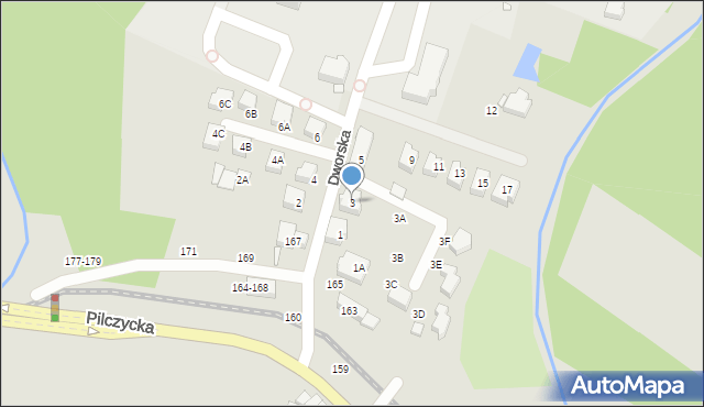 Wrocław, Dworska, 3, mapa Wrocławia