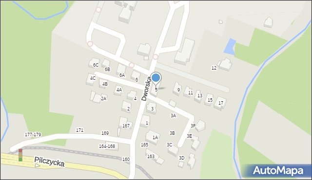 Wrocław, Dworska, 5, mapa Wrocławia