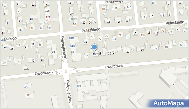 Wyszków, Dworcowa, 30, mapa Wyszków