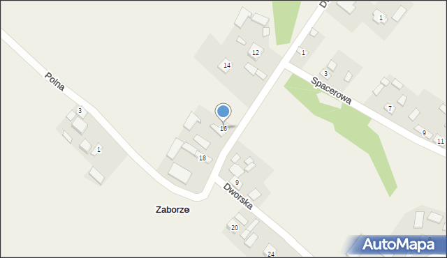 Zaborze, Dworska, 16, mapa Zaborze