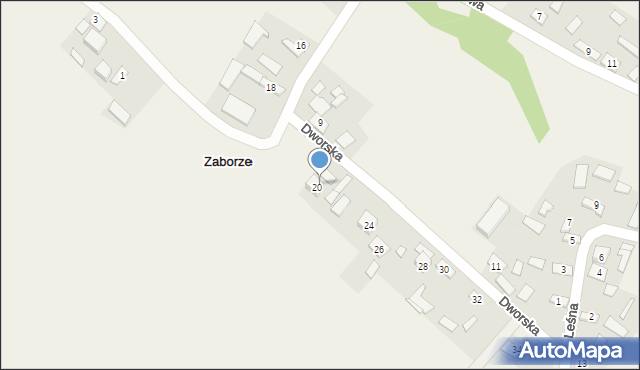 Zaborze, Dworska, 22, mapa Zaborze