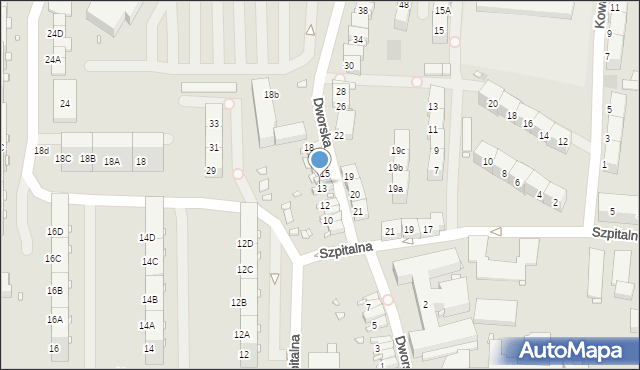 Zabrze, Dworska, 14, mapa Zabrza