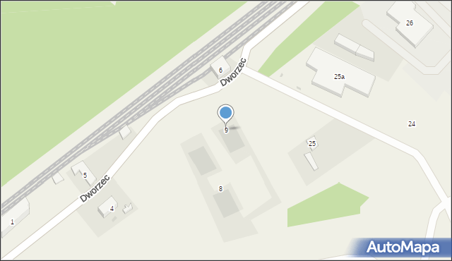 Zblewo, Dworzec, 9, mapa Zblewo