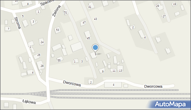 Zielonczyn, Dworcowa, 7, mapa Zielonczyn