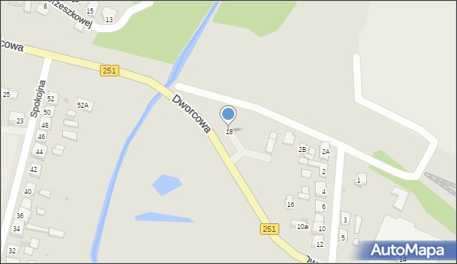 Żnin, Dworcowa, 18, mapa Żnin