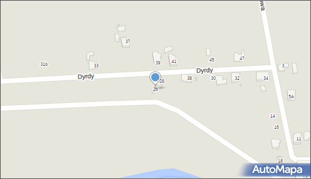 Bieruń, Dyrdy, 26, mapa Bieruń